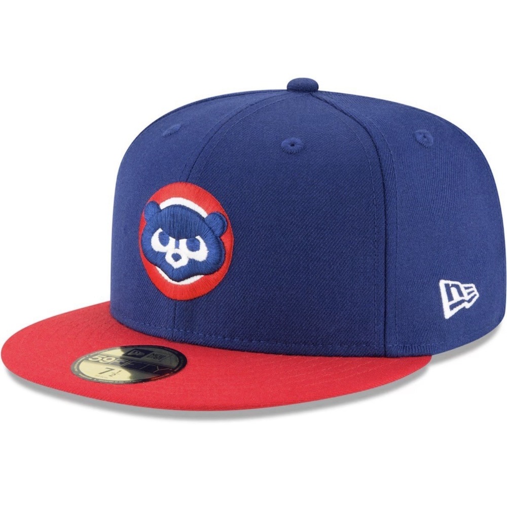 Chicago Cubs New Era Cooperstown Collection Wool 59FIFTY Fitted Hat Size 7 1/8